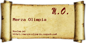Merza Olimpia névjegykártya